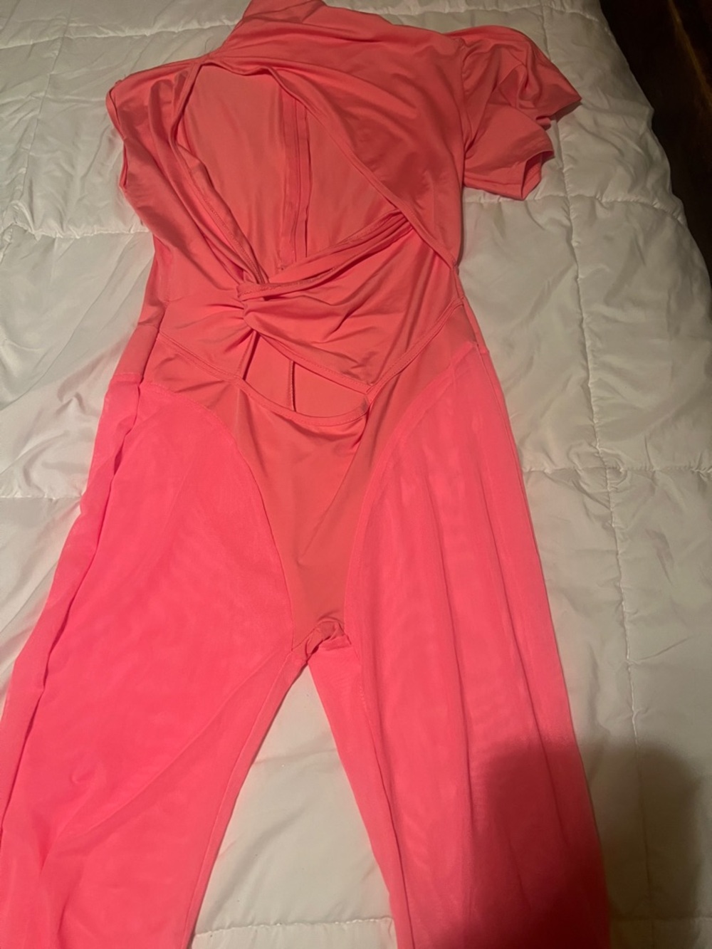 Boutique 9 Coral Twist-Front Jumpsuit